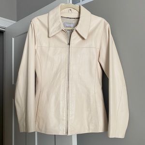 Wilson’s leather Cream genuine Leather Jacket